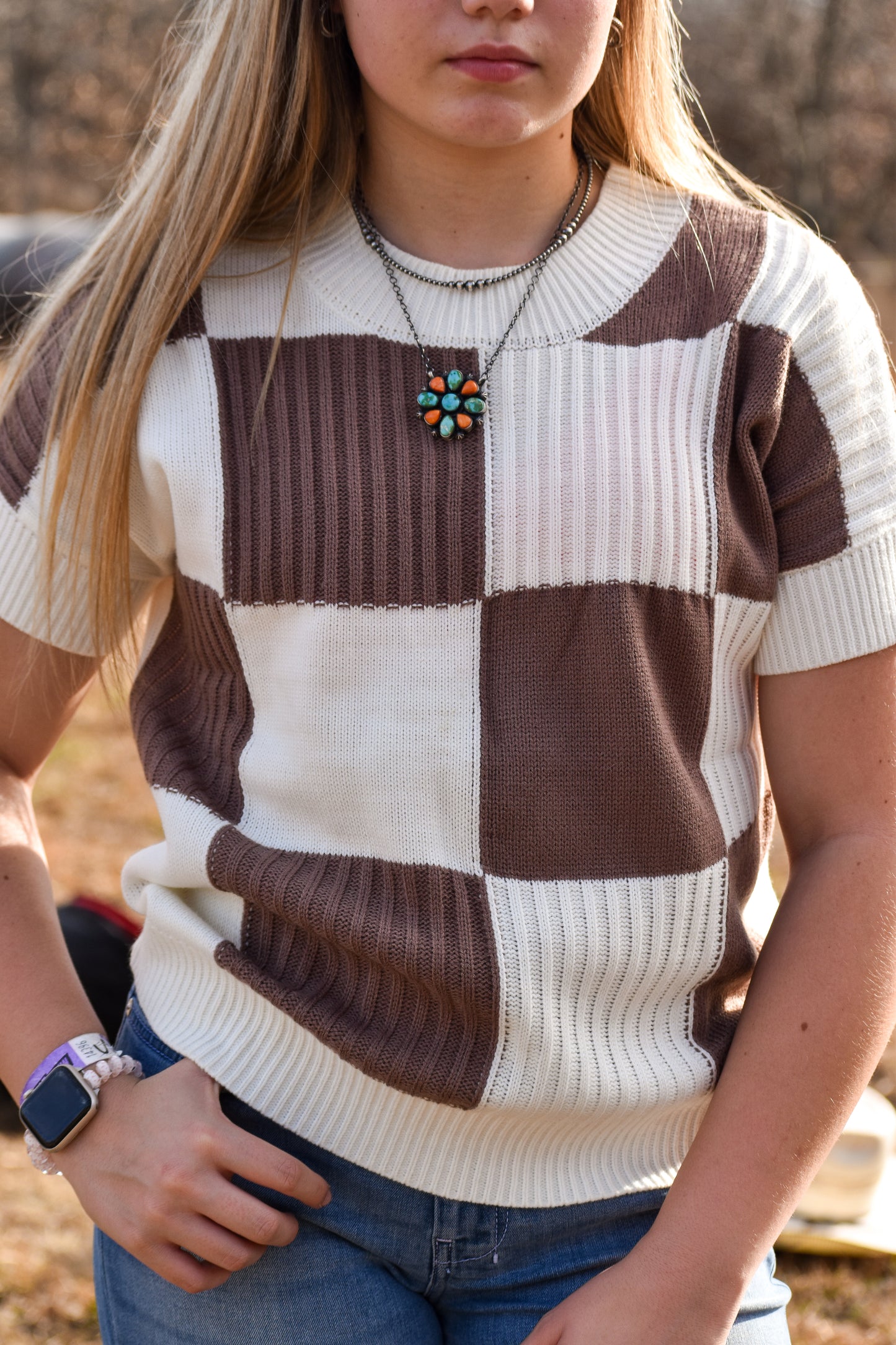 Sonoran Gold & Orange Spiny Cluster Necklace