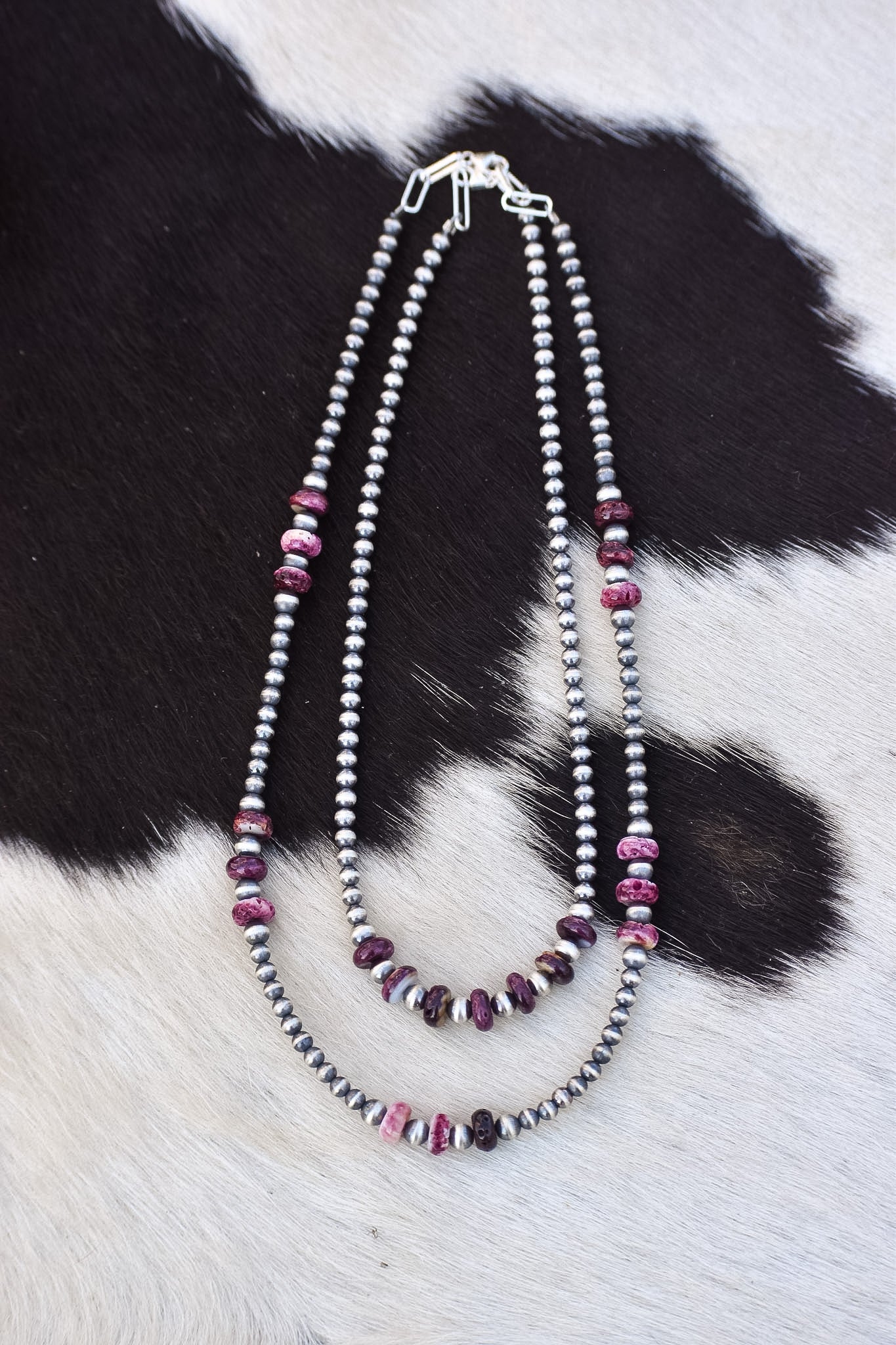 Purple Spiny & Pearl Necklace
