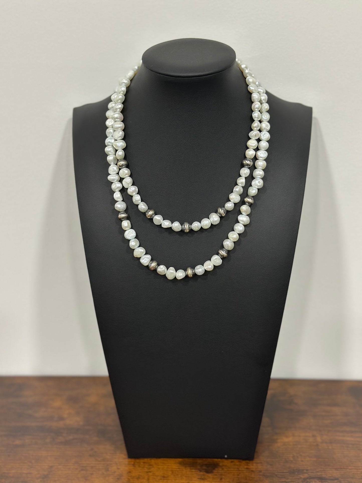 Freshwater Pearl + Sterling Pearl Necklace