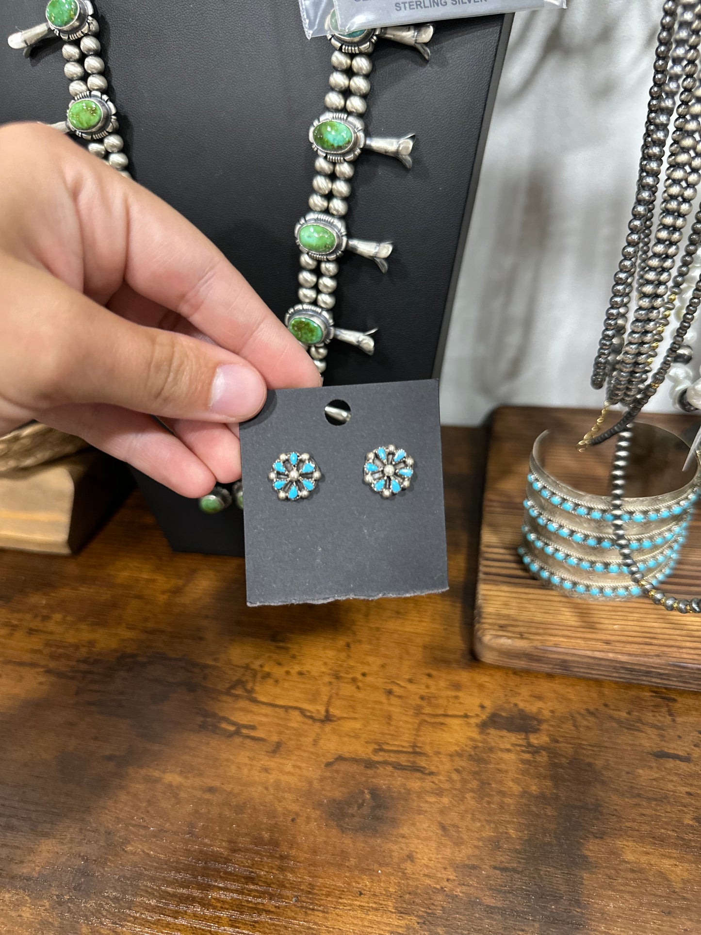 Turquoise Cluster Studs
