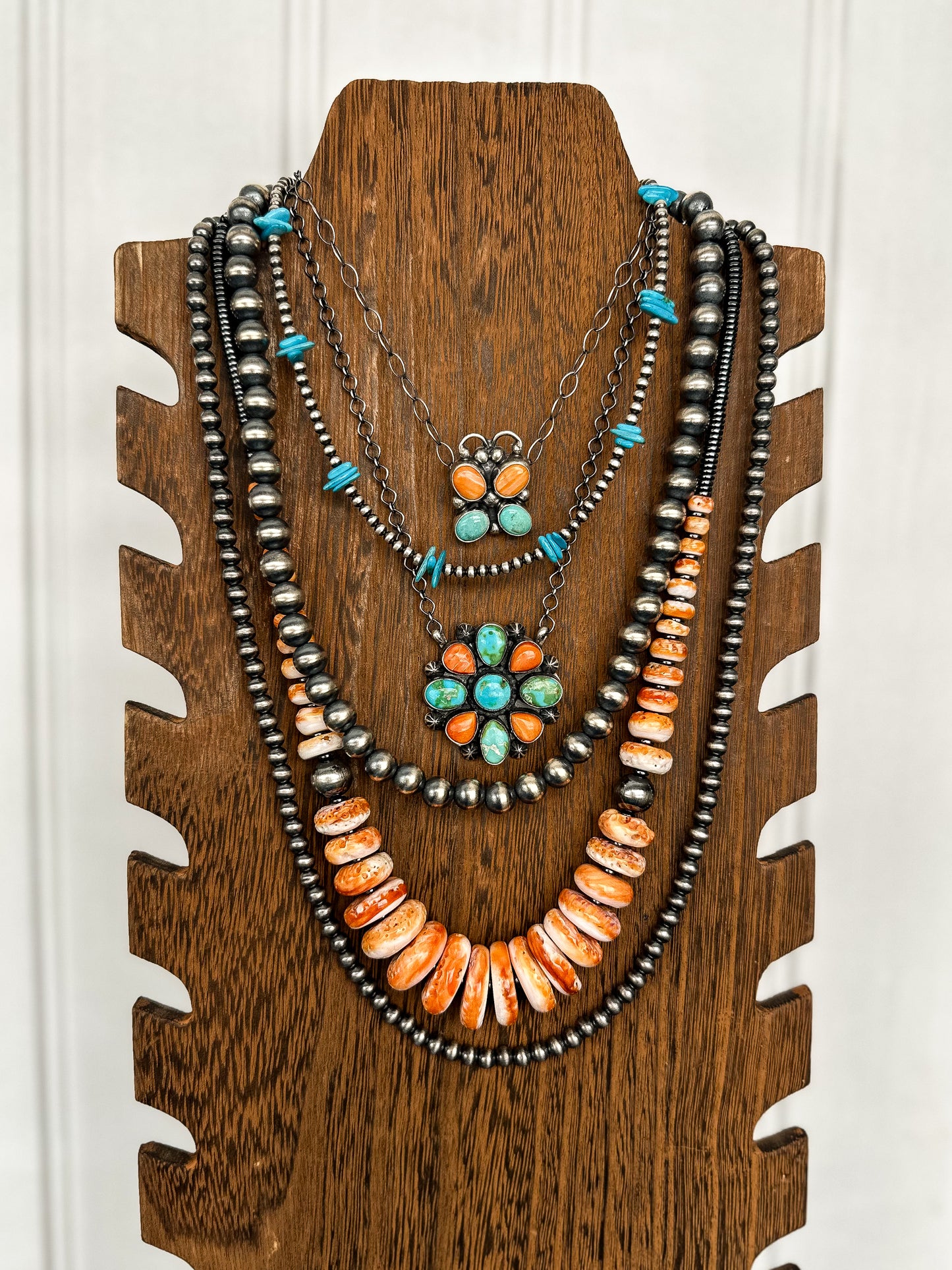 Turquoise Stone Pearl Necklace