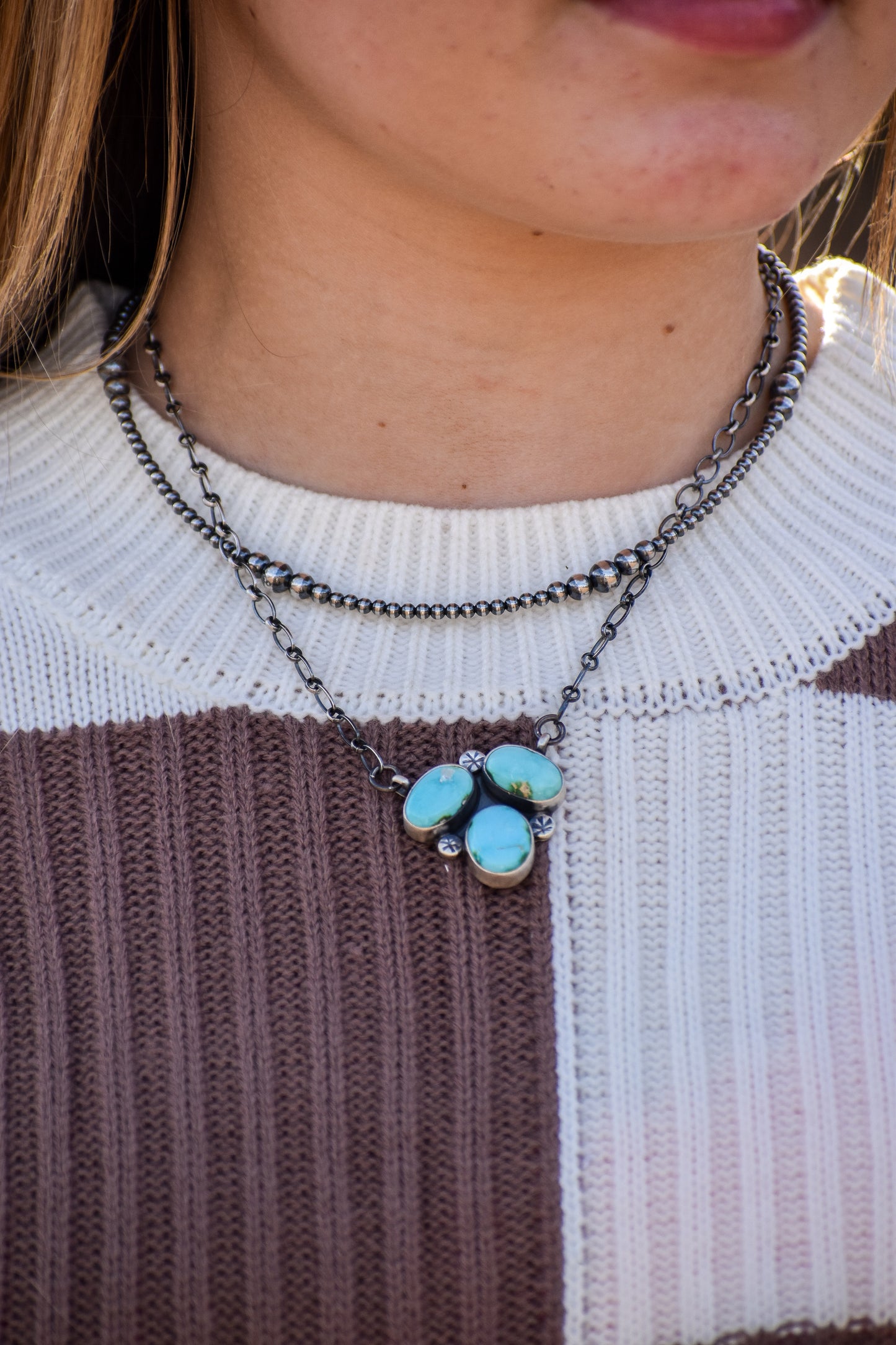 Turquoise Cluster Necklaces