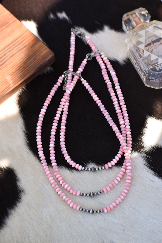 Bubblegum Pink Pearl Necklace