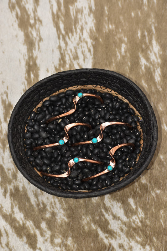 Turquoise & Copper Cuff
