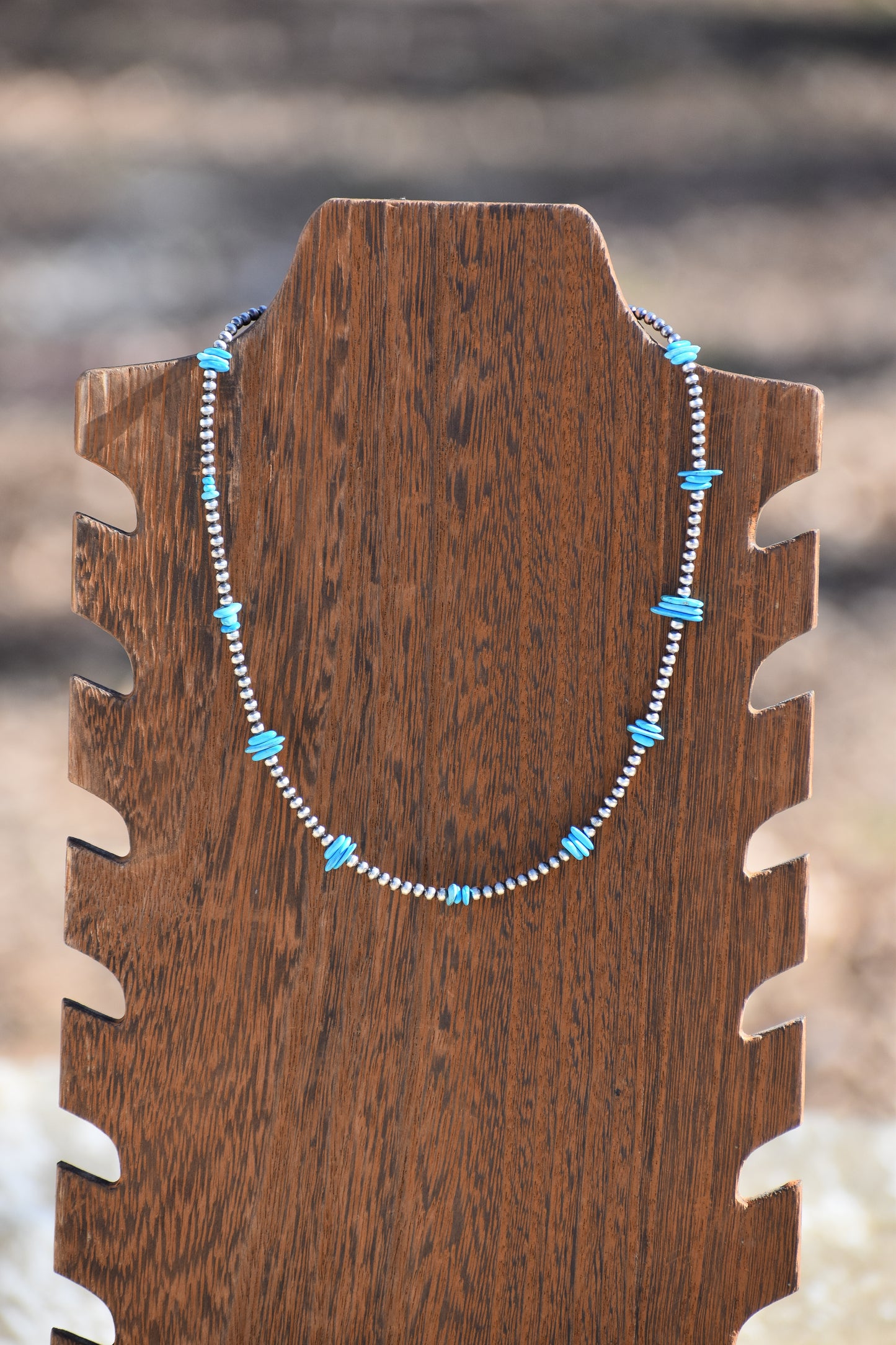 Turquoise Stone Pearl Necklace