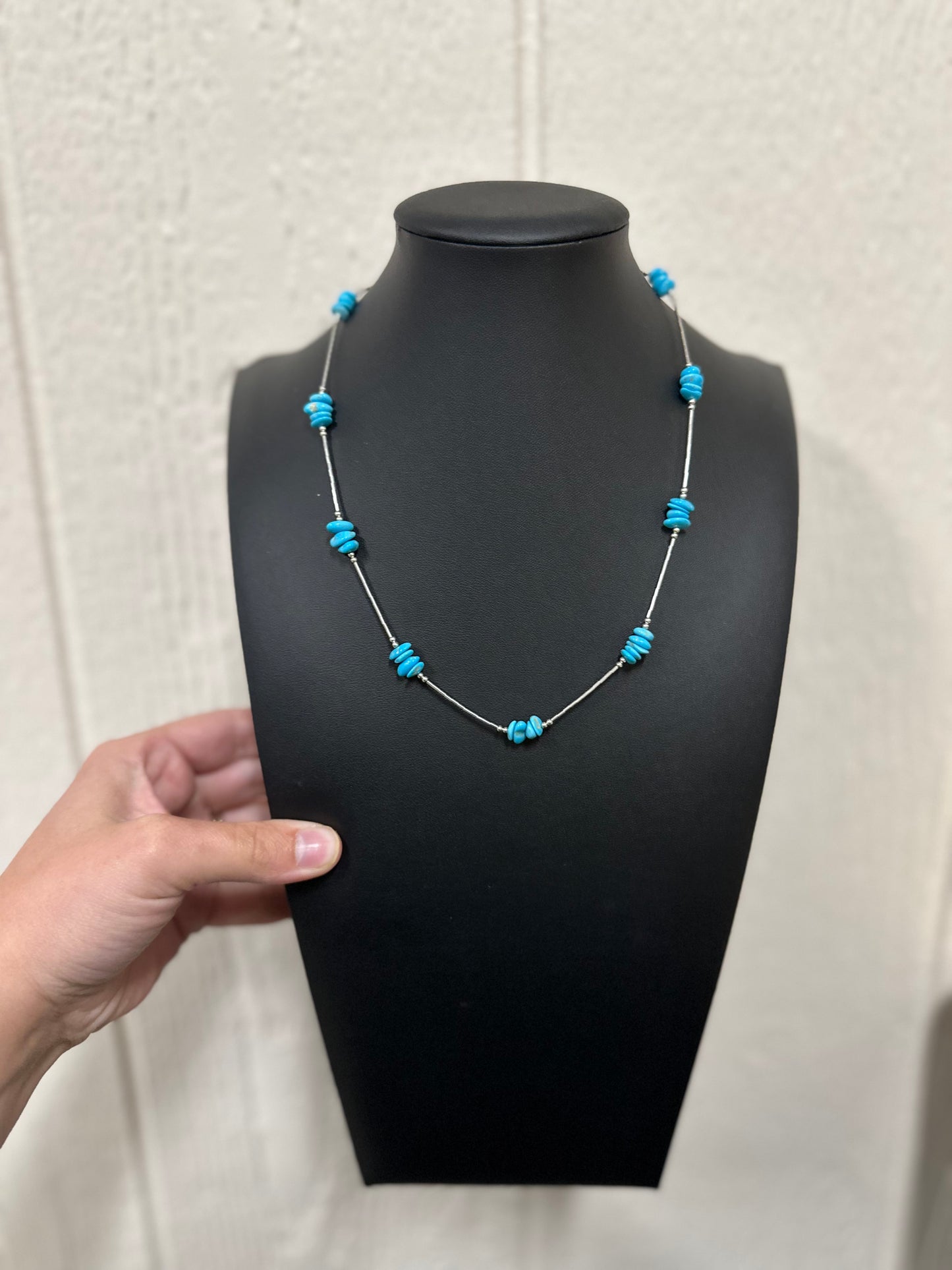 Sterling Silver Kingman Stacker Necklace