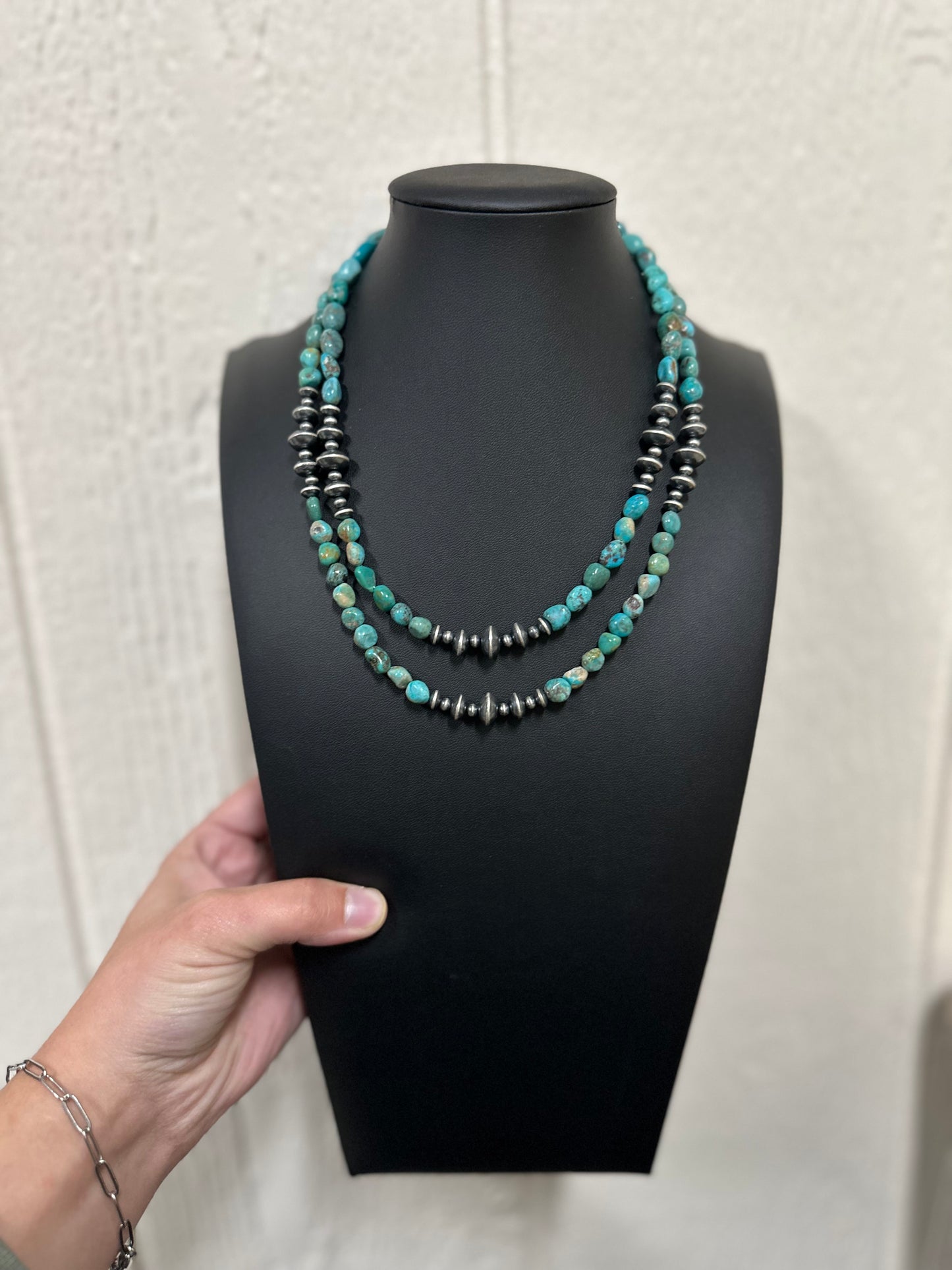 Turquoise & Saucer Necklace