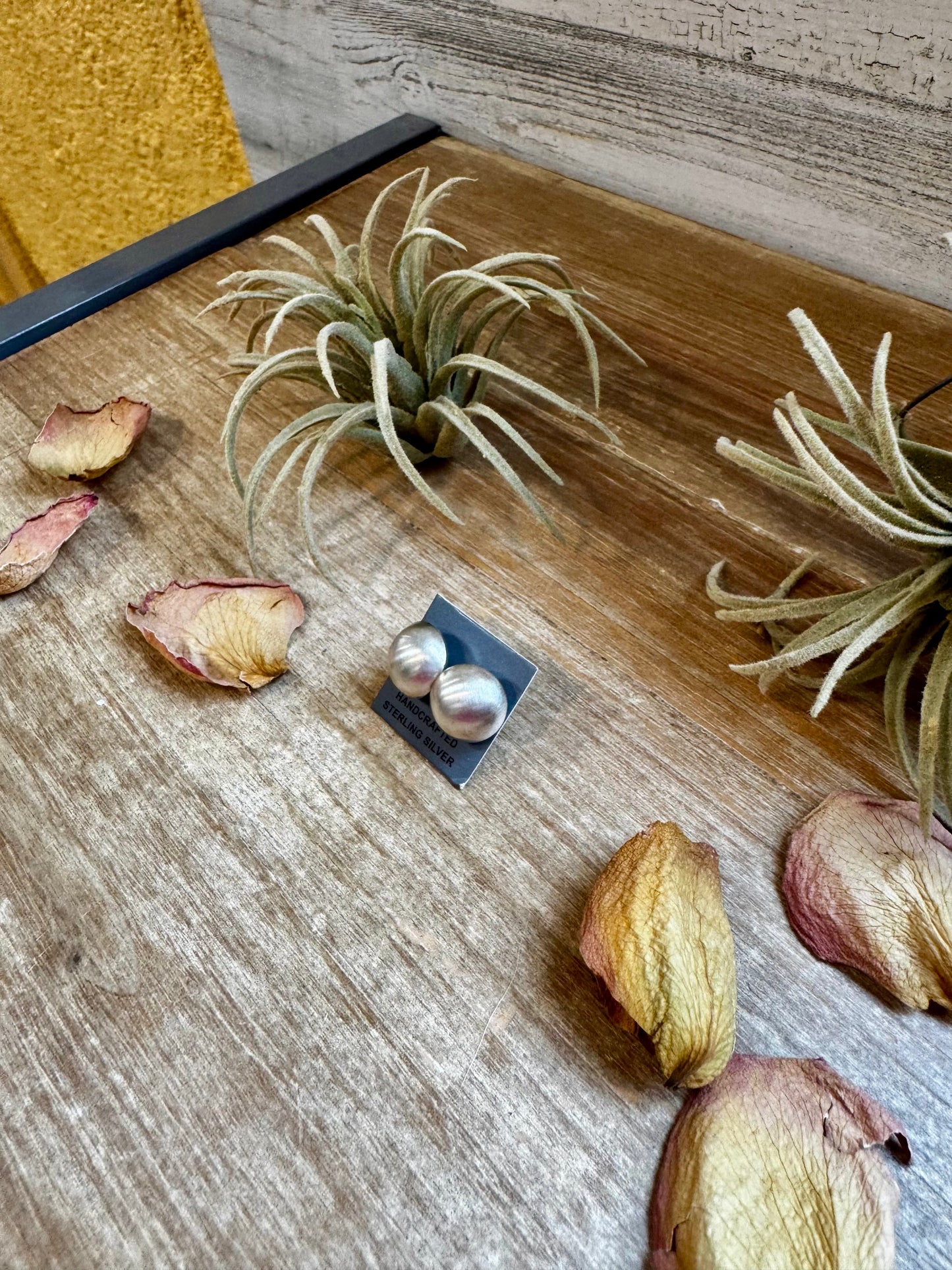 Sterling Silver Saucer Pearl Stud Earrings – 12mm, Stamp MS, USA Made