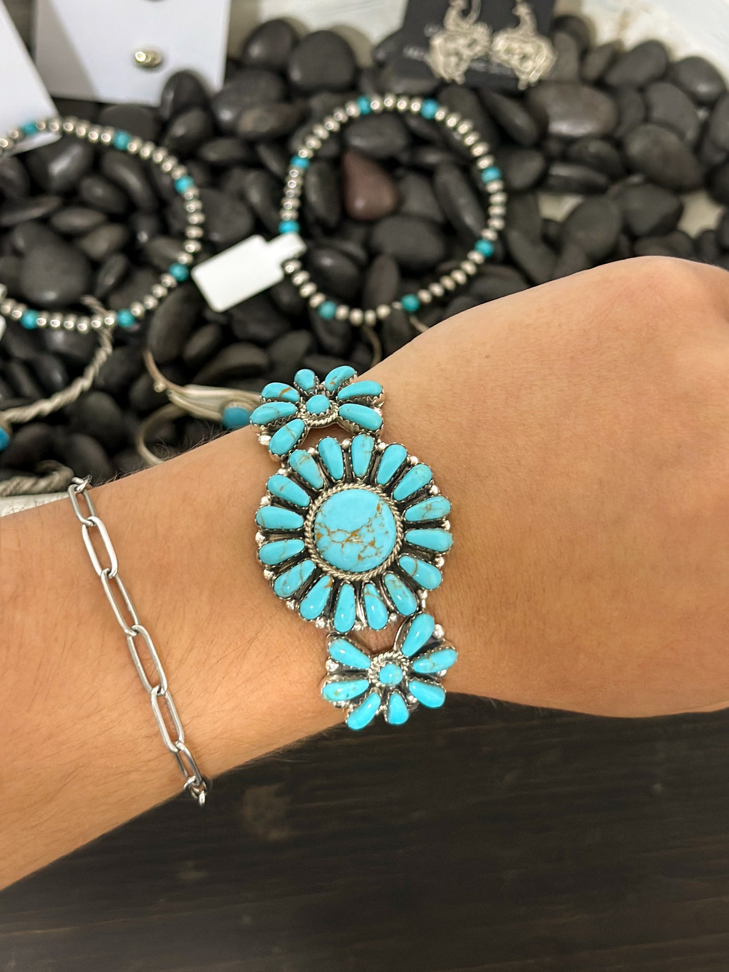 Turquoise Cluster Cuff