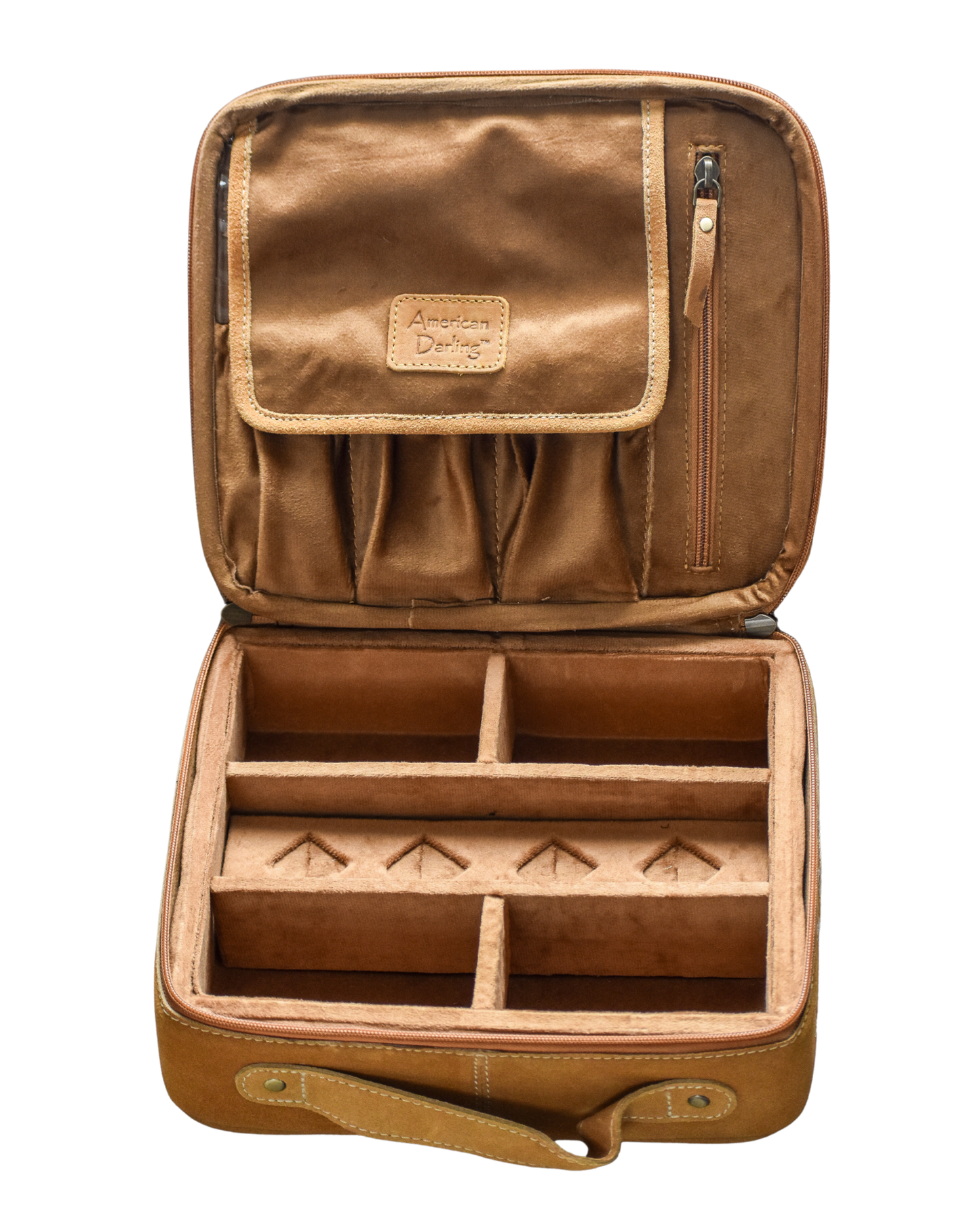 Tan Boot Stich Jewelry Case