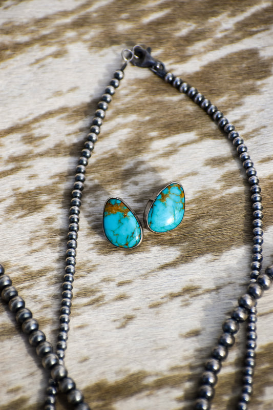 Turquoise Sterling Studs