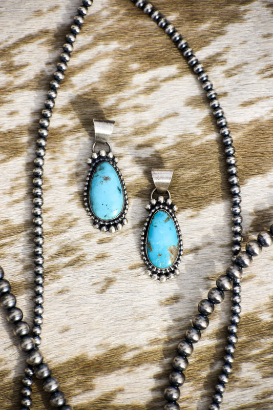 Turquoise Beaded Detail Pendant