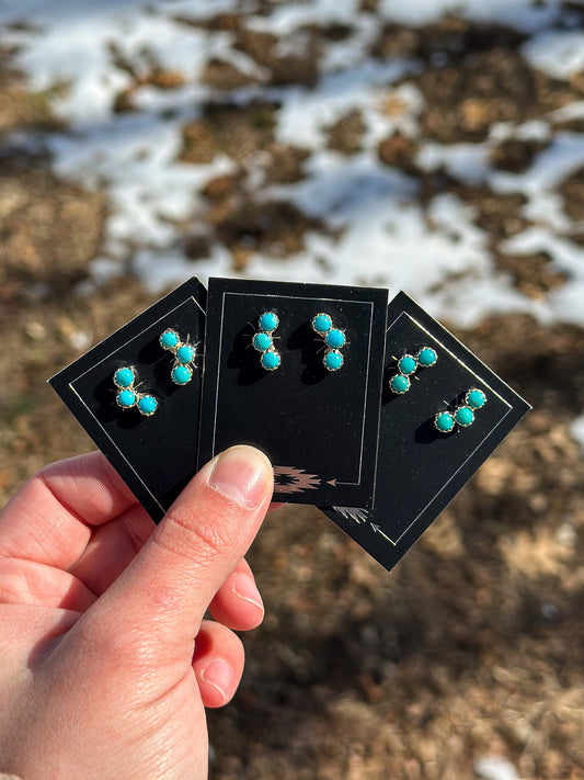 Turquoise Ear Crawler Studs